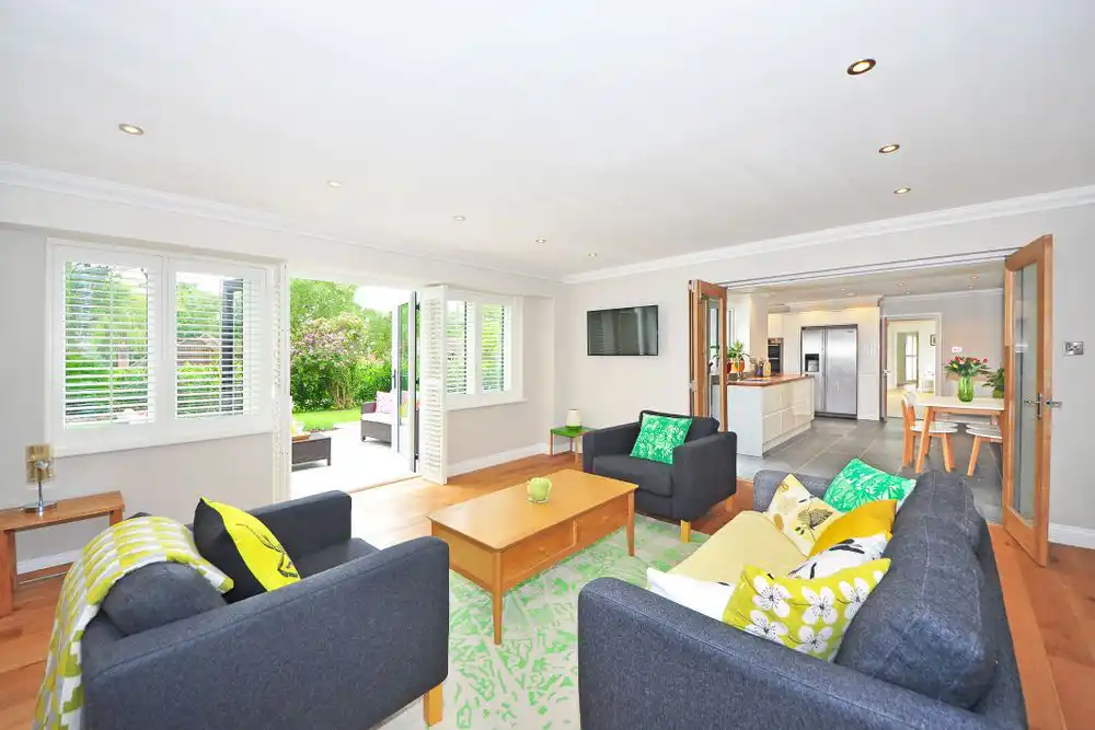 The living area inside a house
