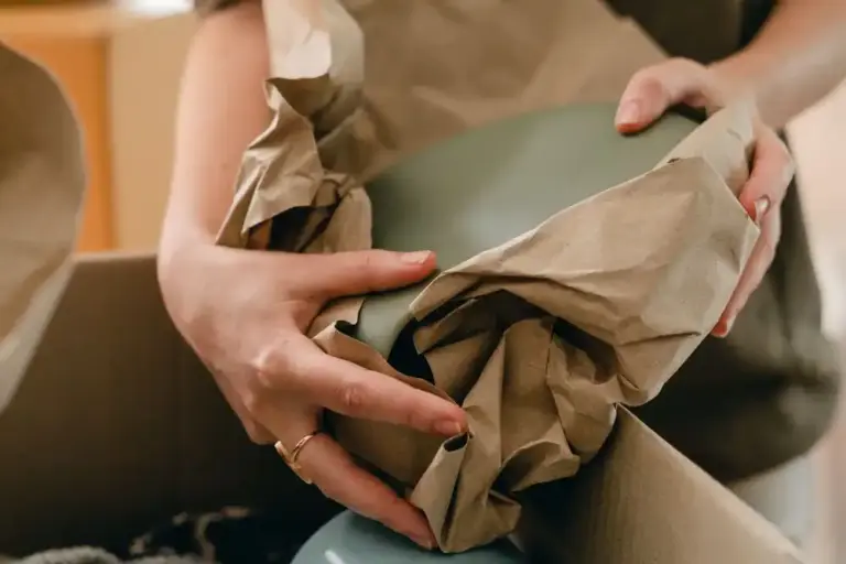 Packing of household goods.