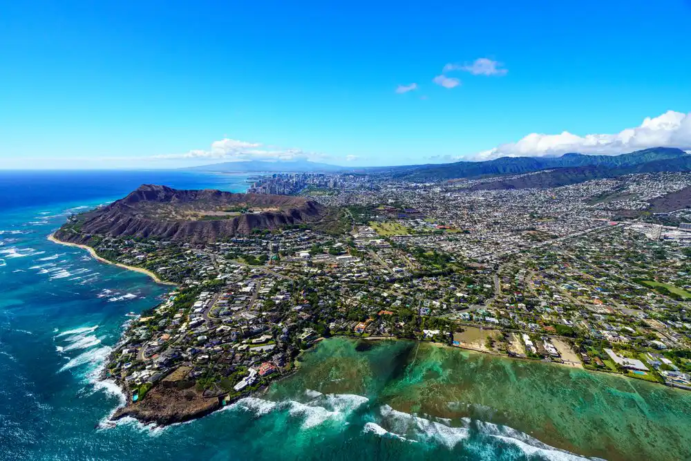 aerial view of Honolulu