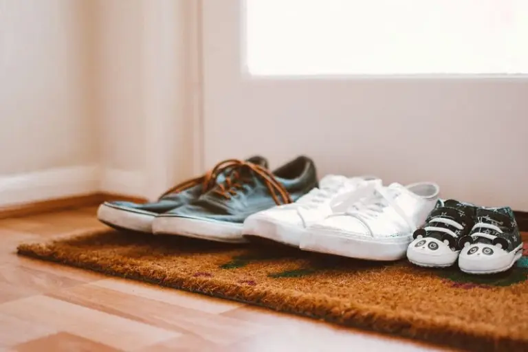 shoes on top of a doormat